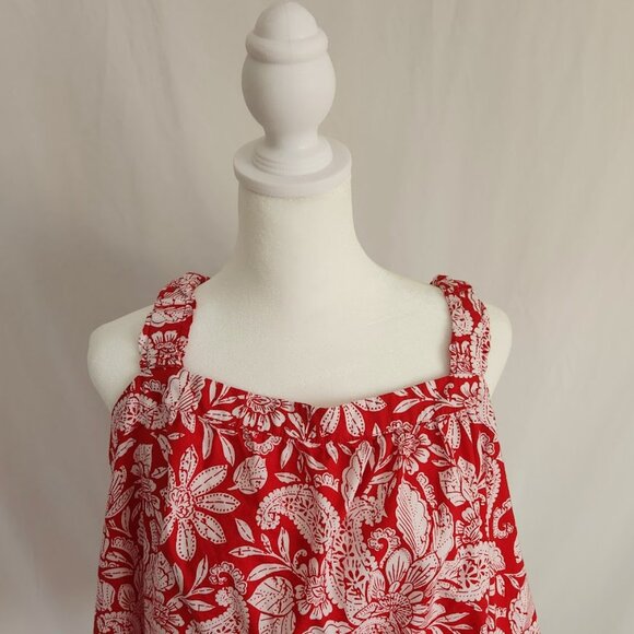 Loft Paisley Ruched Strap Cami, Size Large - Picture 4 of 13